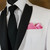 2 Point Bubble Gum Pink Satin Pre-Folded Pocket Square Insert