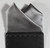 2 Point Charcoal Satin Pre-Folded Pocket Square Insert
