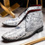 Marco di Milano Genuine Alligator Chukka Boot - Black & White Mix