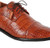 Los Altos Genuine Caiman Belly Cap Toe Dress Shoe - Cognac