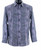 Bassiri Long Sleeve Camp Shirt - Blurred Zig-Zag Design in Purple