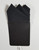 Black 100% Cotton Pre-Folded Pocket Square Handkerchief Insert