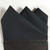 Black 100% Cotton Pre-Folded Pocket Square Handkerchief Insert