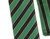 Antonia 100% Silk Tie w/Pocket Square - Green & Black Diagonal Stripes