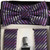 Dark Purple Stripes Design Suspenders with Matching Silk Bow Tie Set
