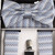 Diagonal Light Blue Design Suspenders with Matching Silk Bow Tie Set