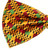 100% Silk Pre-Tied Bow Tie with Matching Pocket Square - Kente Print