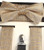 Light Gold Grass Cloth Design Suspenders with Matching Silk Bow Tie Set