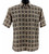Clearance: Bassiri Short Sleeve Camp Shirt - Brown & Tan  Windowpane Pattern