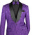 Vinci Purple Floral Jacquard Sportcoat with Matching Bow Tie