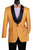 Vinci Gold Floral Jacquard Sportcoat with Matching Bow Tie