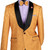 Vinci Gold Floral Jacquard Sportcoat with Matching Bow Tie