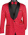 Vinci Red Floral Jacquard Sportcoat with Matching Bow Tie