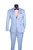 Vinci 2 Piece Floral Pattern Fancy Suit - Baby Blue