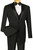 Vinci 4 Piece Black Tuxedo with Matching Vest & Bow Tie - Classic Fit