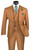 Vinci 2-Button Melon Orange Glenplaid Suit with DB-Vest - Modern Fit