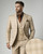 Vinci 2-Button Khaki Tan Glenplaid Suit with DB-Vest - Modern Fit