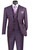 Vinci 2-Button Purple Glenplaid Suit with DB-Vest - Modern Fit
