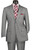 Clearance: Vinci 2-Button Grey Texture Weave Suit with Flat-Front Slacks - Classic Fit