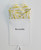 100% Cotton Pre-Folded Pocket Square Handkerchief Insert - Gold & Grey Geometric Design