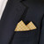 100% Cotton Pre-Folded Pocket Square Handkerchief Insert - Golden Basketweave