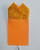100% Cotton Pre-Folded Pocket Square Handkerchief Insert - Orange Retro Mod Design