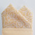 100% Cotton Pre-Folded Pocket Square Handkerchief Insert - Peach Floral