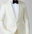 MaxDavoli 1-Button Shawl Collar Ivory Wool Tuxedo 