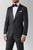 MaxDavoli 1-Button Peak Lapel Black Wool Tuxedo 