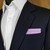 Light Purple 100% Cotton Double Fold Flat Top Pre-Folded Pocket Square Insert