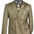 Vinci Sharkskin Double-Breasted Suit  with Built in Pocket Square - Dusty Green