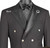 Vinci Modern Fit Double-Breasted Fancy Blazer with Bow Tie - Black