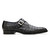 Belvedere Genuine Caiman Croc Monk Strap Dress Shoe - Black