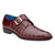 Belvedere Genuine Caiman Croc Monk Strap Dress Shoe - Burgundy