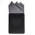 Grey 100% Cotton Pre-Folded Pocket Square Handkerchief Insert 3 Point
