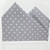 100% Cotton Pre-Folded Pocket Square Handkerchief Insert - Light Grey Polka Dot