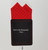 100% Cotton Pre-Folded Pocket Square Handkerchief Insert - Red with Burgundy Dots