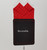 100% Cotton Pre-Folded Pocket Square Handkerchief Insert - Red with Burgundy Dots