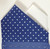 Two-Tone White Dots on Blue 100% Cotton Pre-Folded Pocket Square Insert