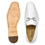 Belvedere Genuine Ostrich Quill Horsebit Loafer - White