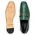 Belvedere Genuine Ostrich Quill Horsebit Loafer - Forest Green