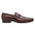 Belvedere Genuine Ostrich Quill Horsebit Loafer - Brown