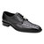 Belvedere Genuine Caiman Croc & Lizard Dress Tie Shoe - Black