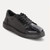 Los Altos Genuine Caiman Croc Belly & Calf Leather Black Sneaker - Black Sole