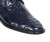 Los Altos Genuine Caiman Hornback Dress Tie Shoe - Navy Blue