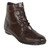 Los Altos Genuine Ostrich Leg & Calf Leather High Top Sneaker - Brown