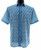 Bassiri Short Sleeve Camp Shirt - Abstract Twisted Rope Design in Blue