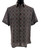 Bassiri Short Sleeve Camp Shirt - Black & Peach Mystic Diamonds