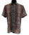 Bassiri Short Sleeve Camp Shirt - Copper & Black Abstract Pebble Pattern 
