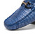 Marco di Milano Genuine Caiman Belly Horsebit Driver Loafer - Blue